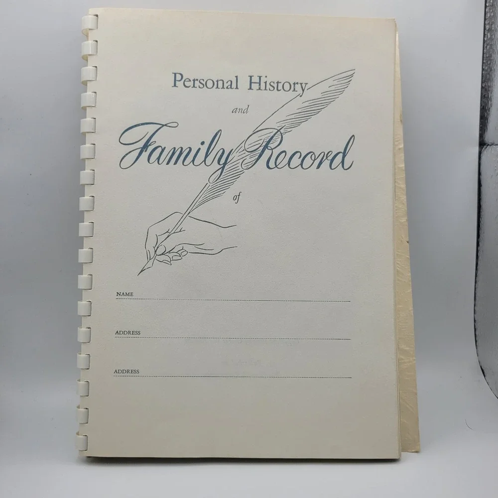 My Personal History and‎ Family Record 1950 Copyright Vintage Genealogy Book